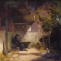 Carl Spitzweg - The Hermit in front of His Retreat (Der Einsiedler vor seiner Klause) Variante 2