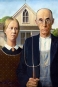 Grant Wood - American Gothic Variante 1