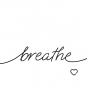 Breathe Typografie-Poster Quadratisch Variante 2
