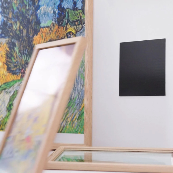 SnapReady Bilderrahmen mit Magnetpad 40x60 cm | Eiche | Kunstglas (1 mm)