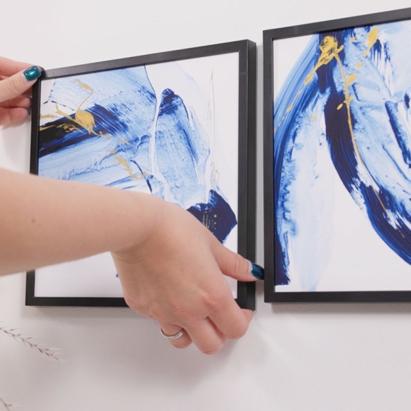 ZUSY Bilderset Klimt - Bilder mit Rahmen 3x 20x20 cm | Schwarz